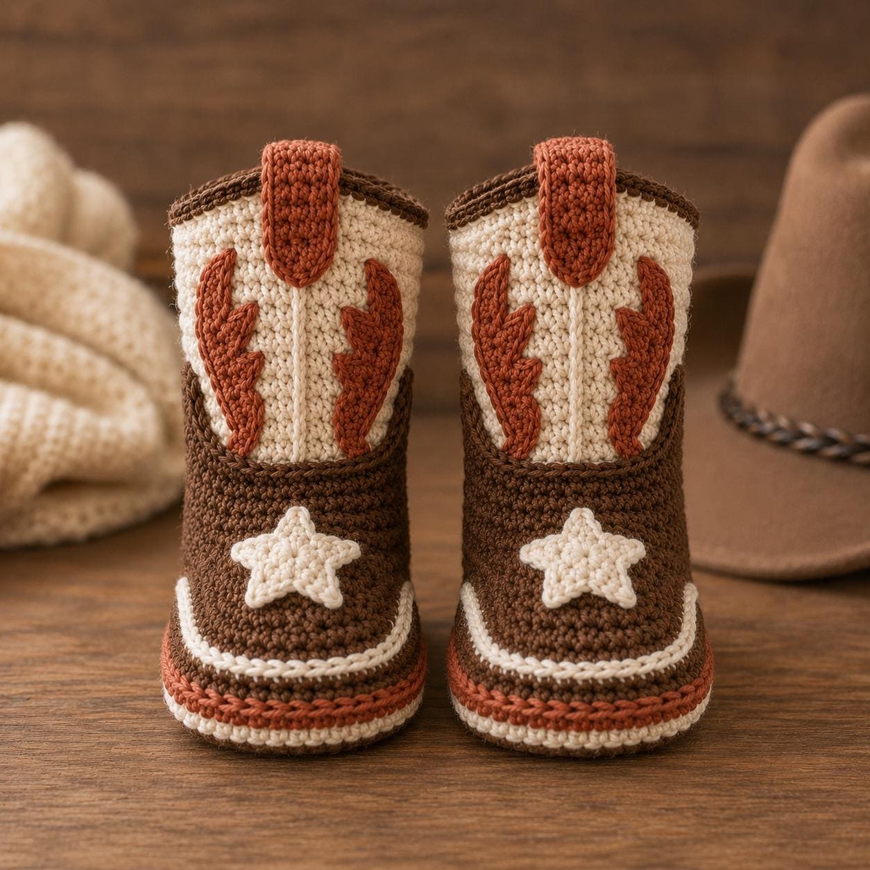 4555887051 Cowboy Baby Boots Crochet Pattern PDF