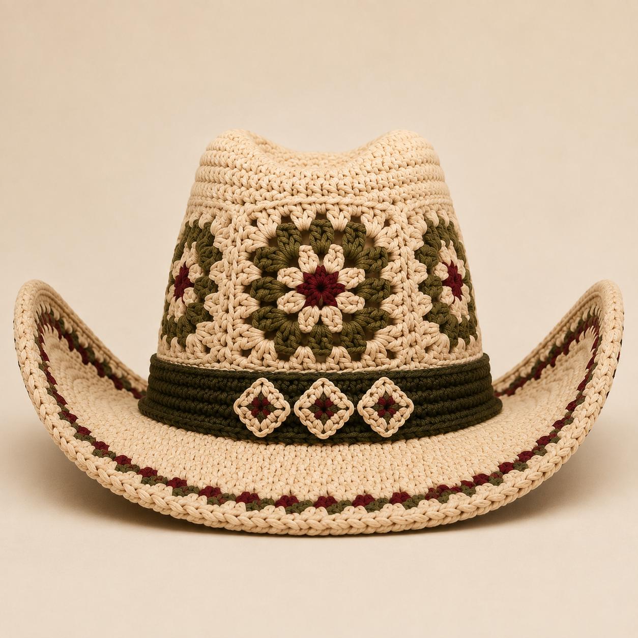 4563267854 Desert Cowboy Hat Crochet Pattern PDF