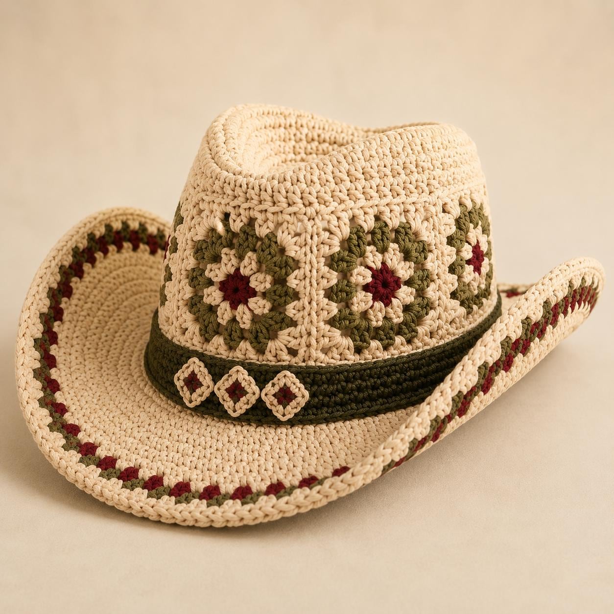 4563267854 Desert Cowboy Hat Crochet Pattern PDF