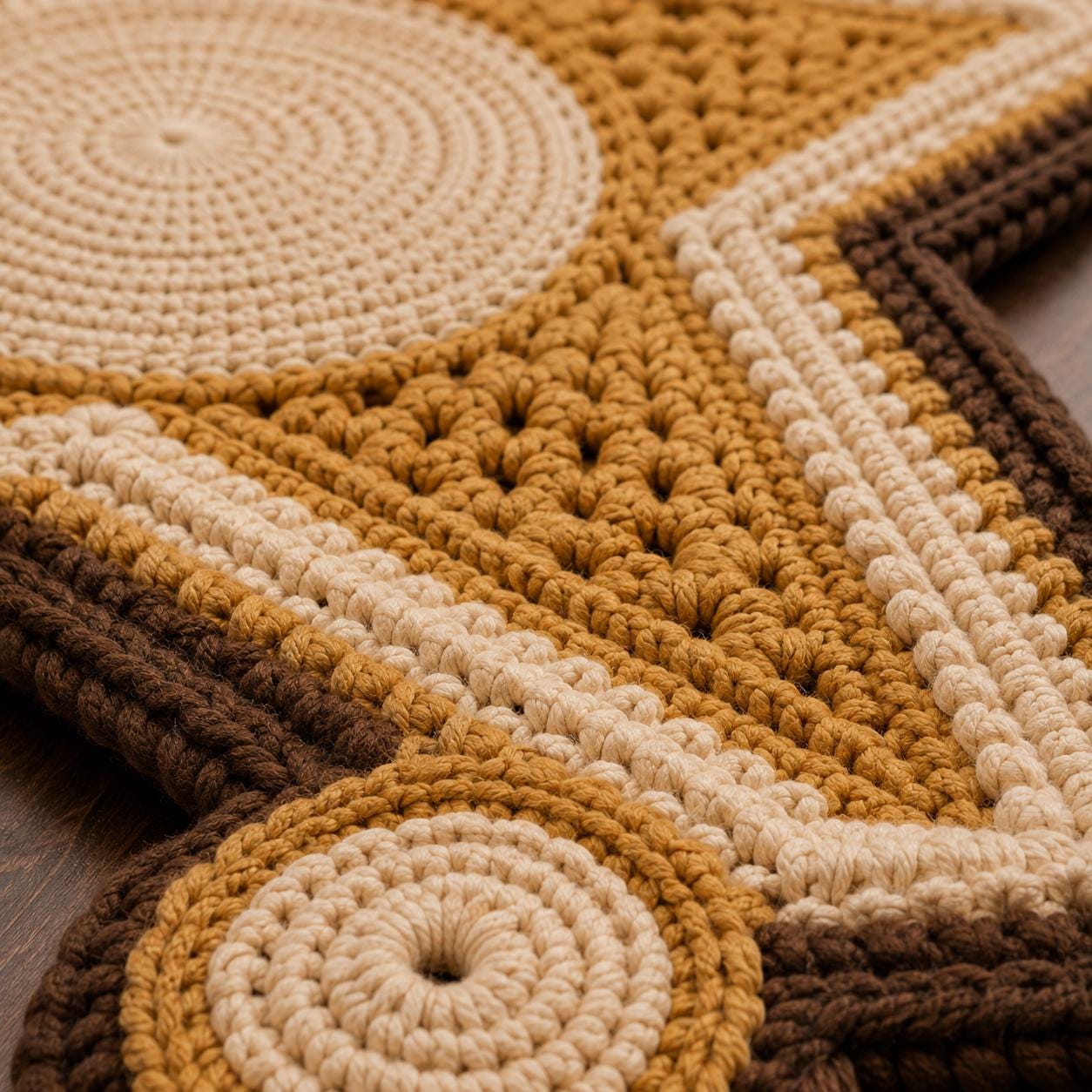 4558895292 Wild West Sheriff Badge Rug Crochet Pattern PDF