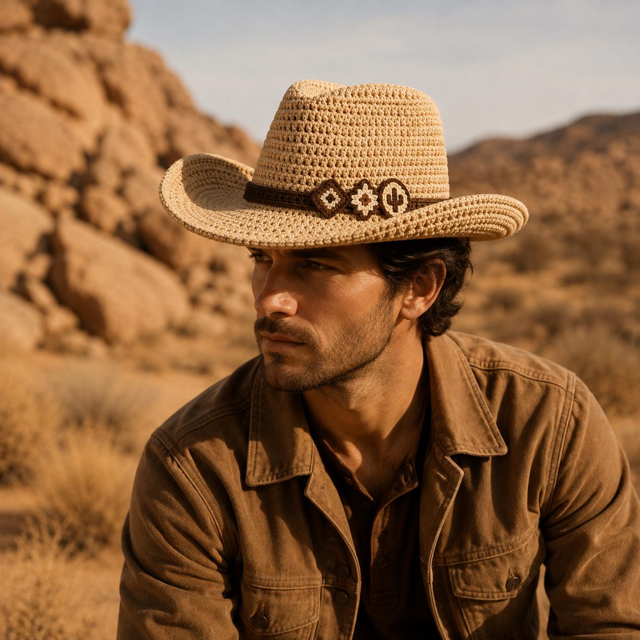 4563222456 Desert Cowboy Hat Crochet Pattern PDF