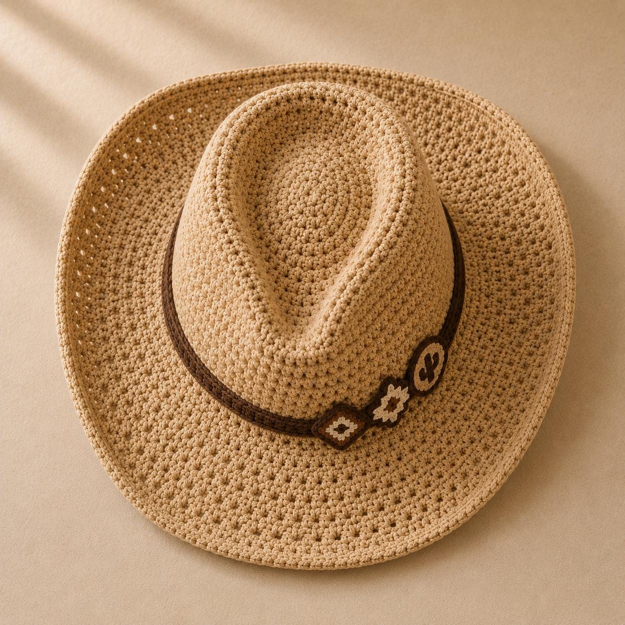 4563222456 Desert Cowboy Hat Crochet Pattern PDF