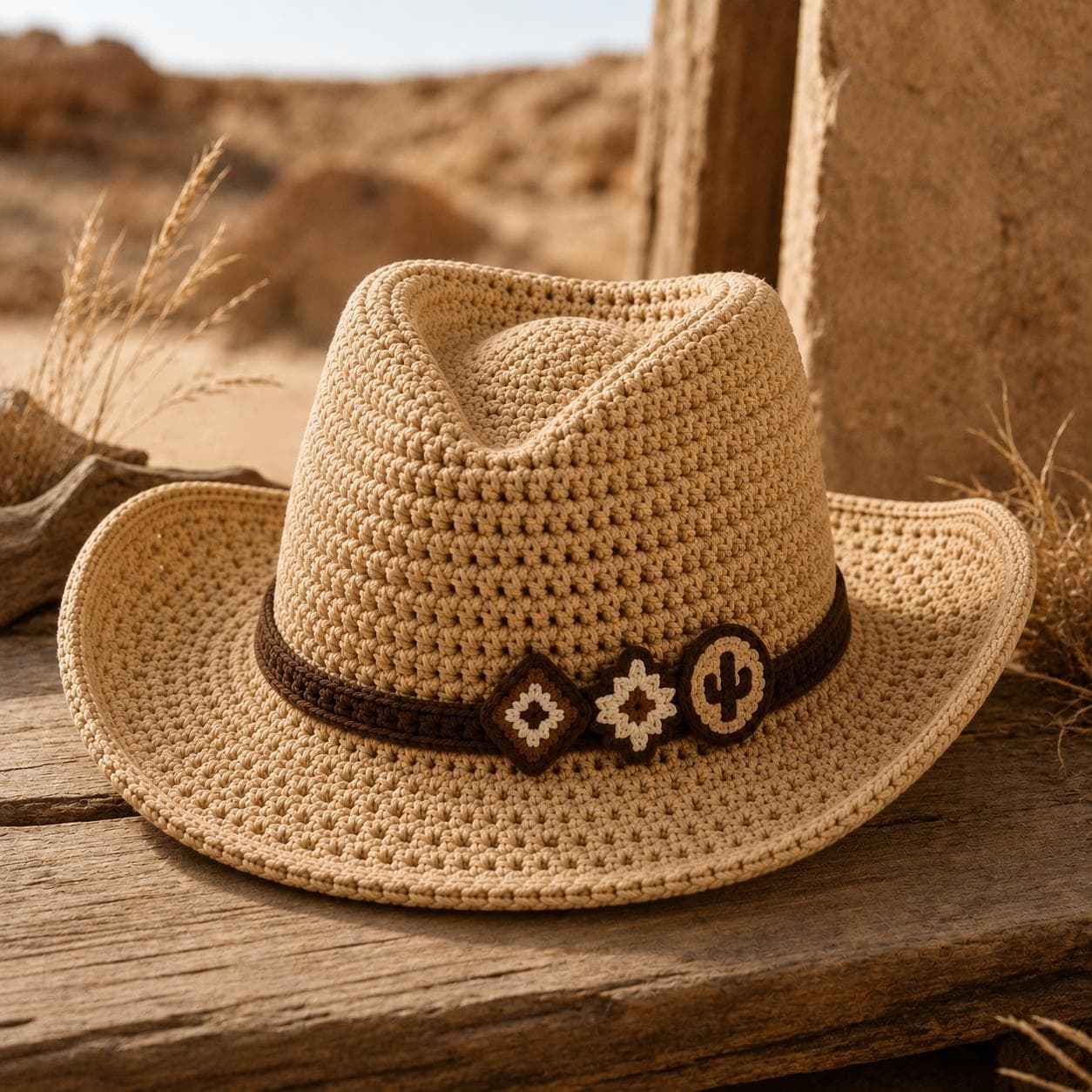 4563222456 Desert Cowboy Hat Crochet Pattern PDF