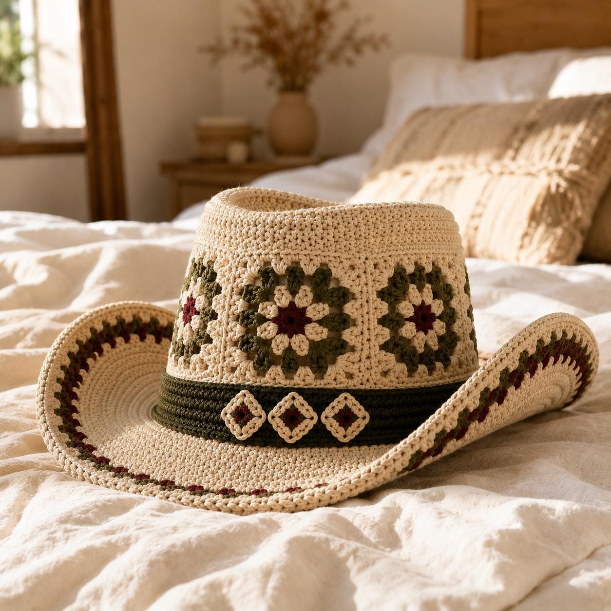 4563267854 Desert Cowboy Hat Crochet Pattern PDF