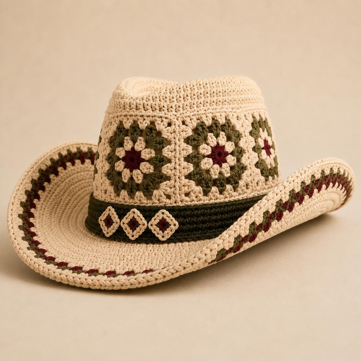 4563267854 Desert Cowboy Hat Crochet Pattern PDF