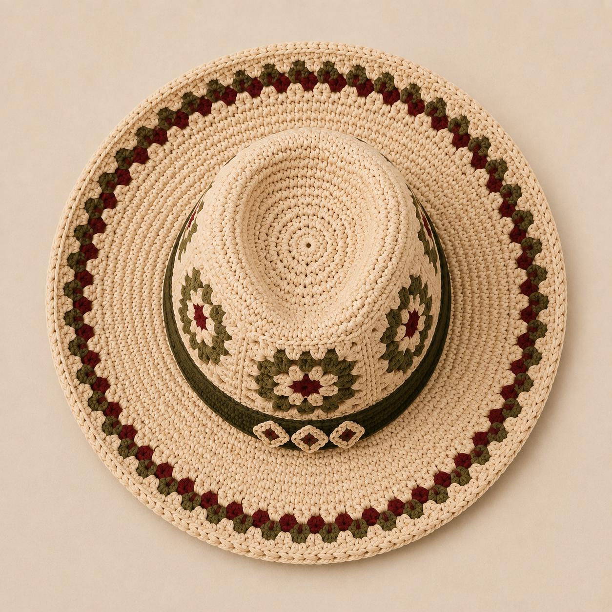 4563267854 Desert Cowboy Hat Crochet Pattern PDF