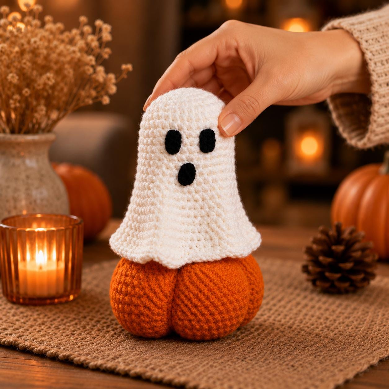 4563893092 Halloween Ghost Pumpkin Amigurumi Crochet Pattern PDF