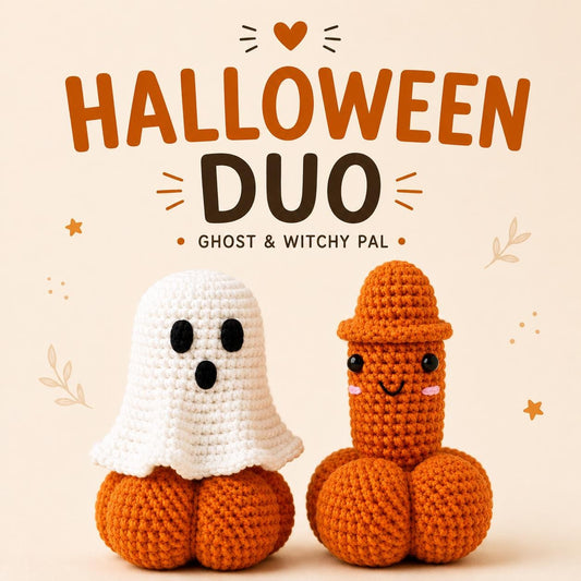 4563893092 Halloween Ghost Pumpkin Amigurumi Crochet Pattern PDF