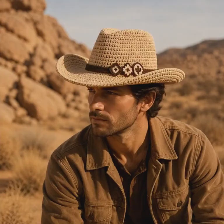 4563222456 Desert Cowboy Hat Crochet Pattern PDF