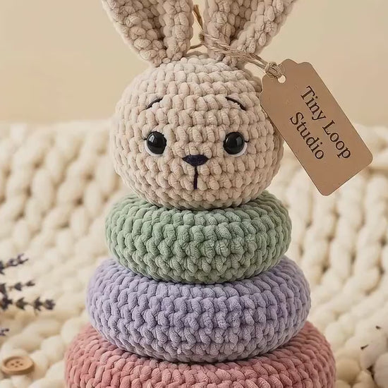 4521693732 Bunny Stacking Rings Toy Crochet Pattern PDF