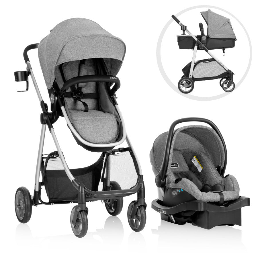 Evenflo Omni Plus Travel System With LiteMax Sport Rear-Facing Infant Car Seat - Modular Convenience For Families